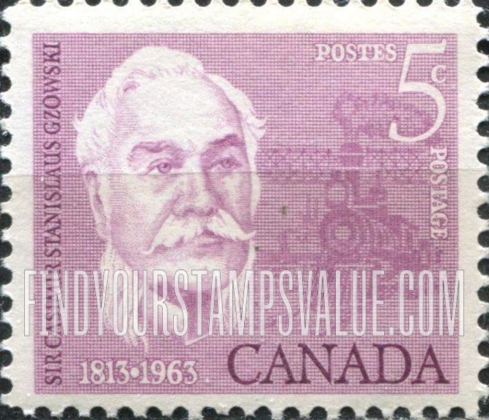FindYourStampsValue: Sir Casimir Stanislaus Gzowski (1813-98), Engineer,Soldier and Educator
