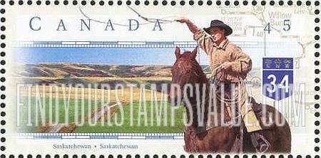 FindYourStampsValue: Scenic Canadian Highways: The Big Muddy, Saskatchewan.