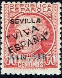 FindYourStampsValue: Revolutionary Overprints, Nationalist (Revolutionary) Forces, Seville: Gaspar Melchor de Jovellanos