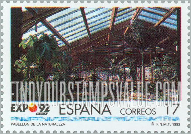FindYourStampsValue: Expo β92, Seville: Nature pavilion