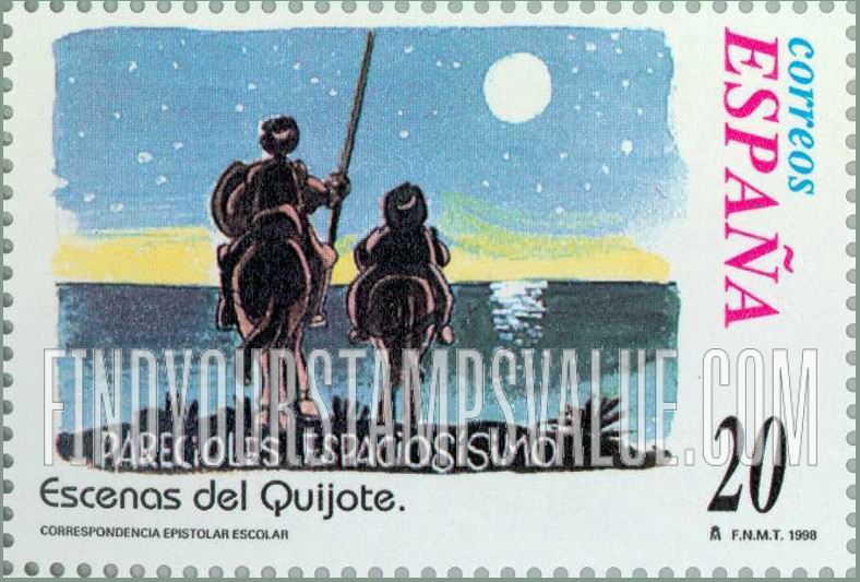 FindYourStampsValue: Letter Writing, Scenes from “Don Quixote”: “Parecioles espaciosísimo”