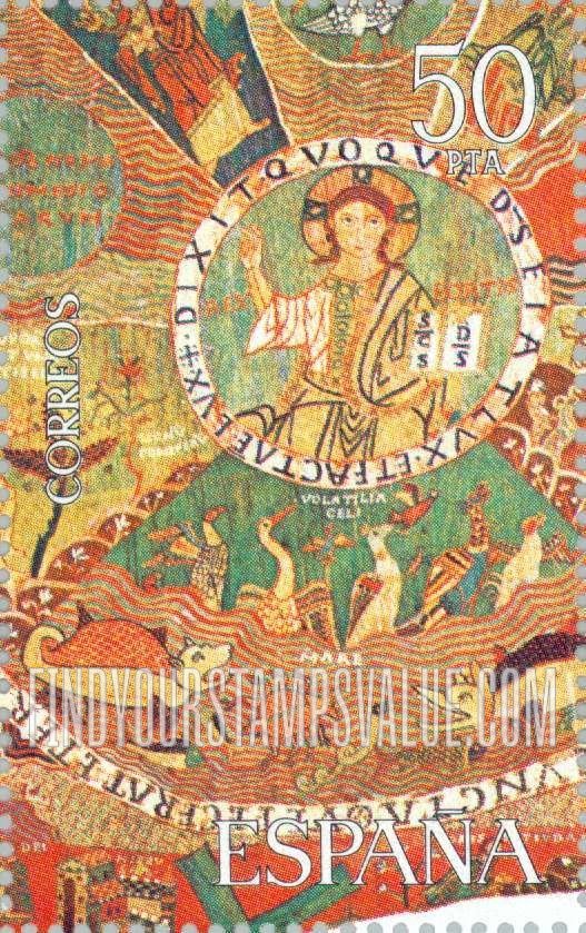 FindYourStampsValue: The Creation, Tapestry, Gerona Cathedral