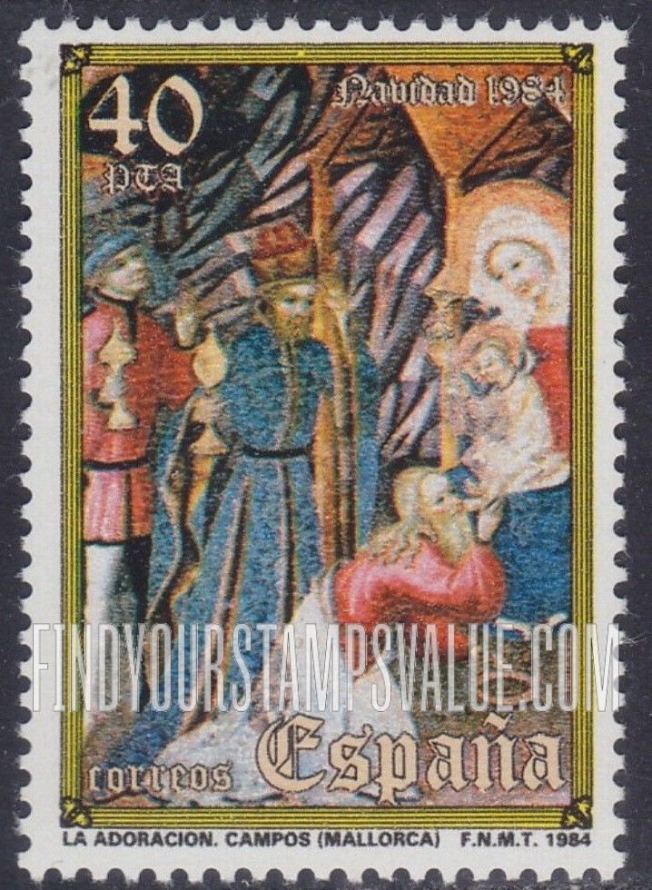 FindYourStampsValue: Christmas 1984: Adoration of the Kings