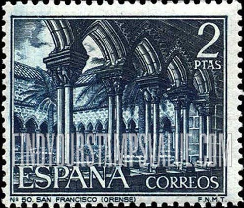 FindYourStampsValue: Tourism: Cloister of St. Francis of Orense