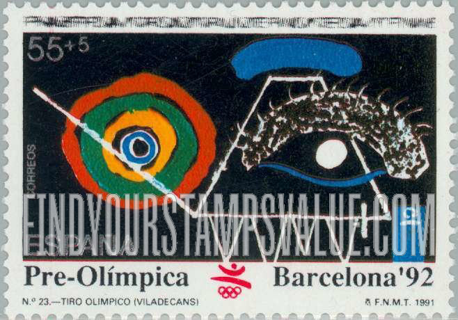 FindYourStampsValue: Semi-Postal: 1992 Summer Olympics, Barcelona, Shooting