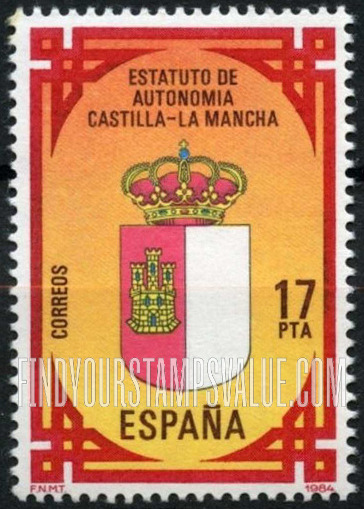FindYourStampsValue: Castilla-La Mancha Statute of Autonomy: Arms