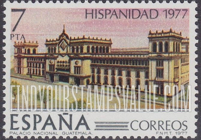 FindYourStampsValue: Government Palace, Guatemala City