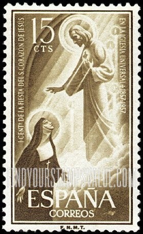 FindYourStampsValue: St. Marguerite Alacoque’s Vision of Jesus