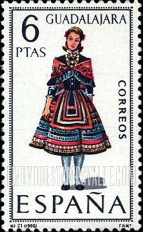 FindYourStampsValue: Regional Costumes Issue: Woman from Guadalajara