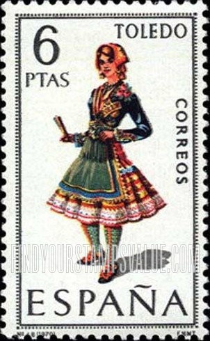 FindYourStampsValue: Regional Costumes Issue: Woman from Toledo