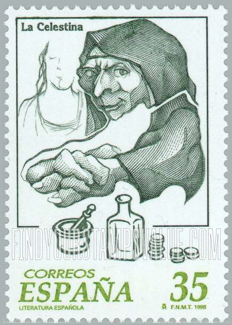 FindYourStampsValue: Literary characters from Fernando de Rojas’ “Le Celestina”