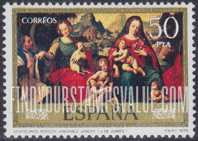FindYourStampsValue: Juan de Juanes Paintings: Adoration of the Mystic Lamb