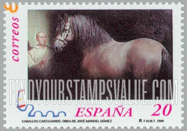 FindYourStampsValue: Carthusian Horse Type of 1998: Horse, handler