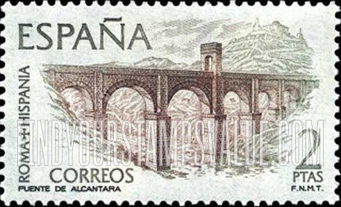 FindYourStampsValue: Tajo Bridge, Alcantara