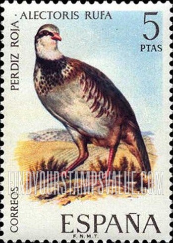 FindYourStampsValue: Red-legged partridge