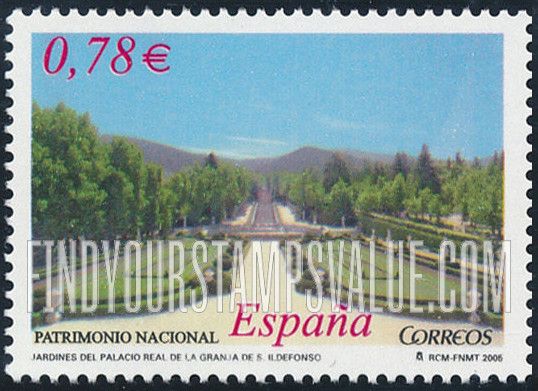 FindYourStampsValue: Gardens: Gardens of La Granja de San Ildefonso, Segovia