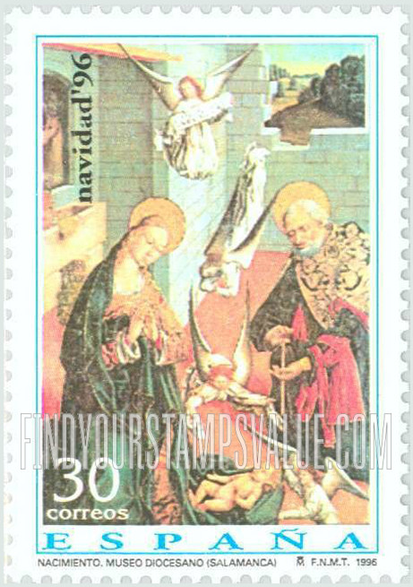 FindYourStampsValue: Christmas: Birth of Christ, by Fernando Gallego