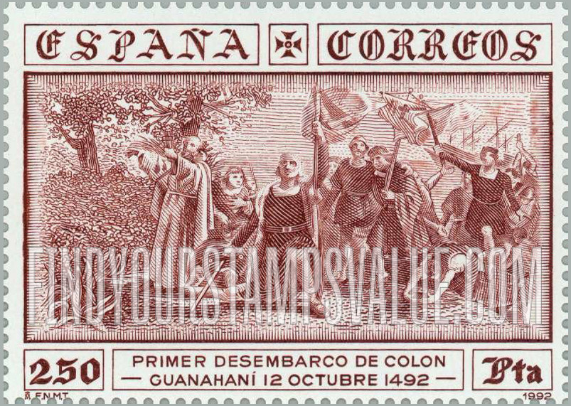 FindYourStampsValue: Columbus Arriving in America