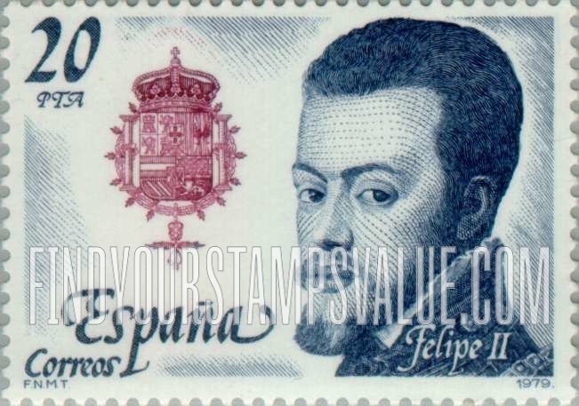 FindYourStampsValue: Kings of the House of Austria (Hapsburg Dynasty): Philip II