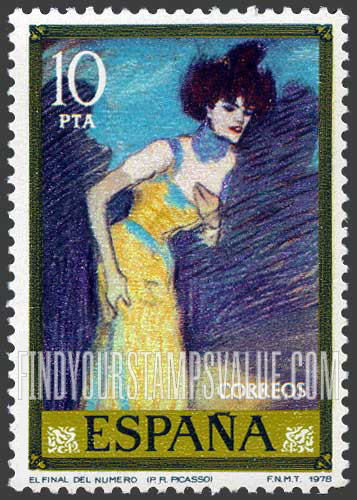 FindYourStampsValue: Picasso Paintings: End of the Act (actress)