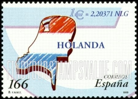FindYourStampsValue: Introduction of the Euro: Map Netherlands