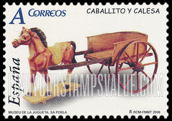 FindYourStampsValue: Toys: Toy horse and cart