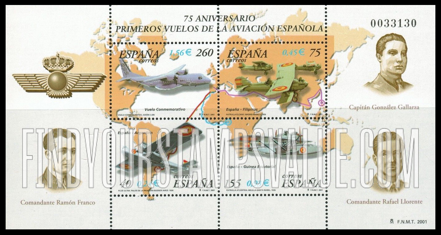 FindYourStampsValue: First Flights, 75th Anniversary