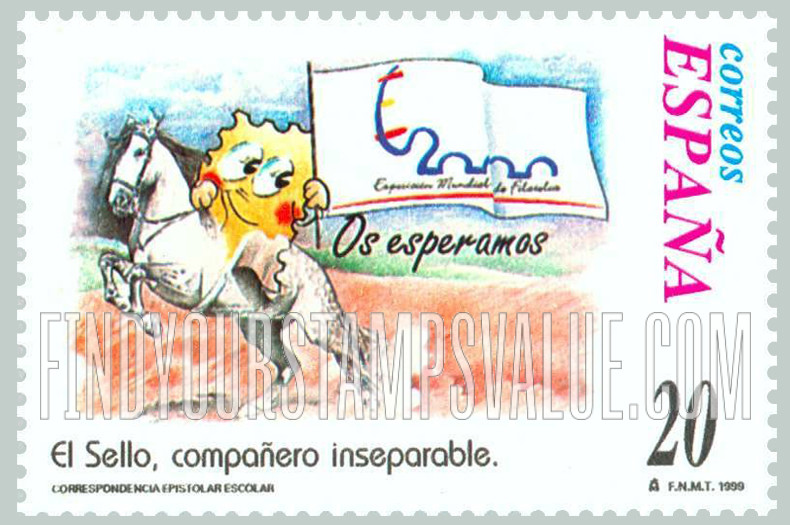 FindYourStampsValue: Letter Writing Type of 1998: “Os esperamos”
