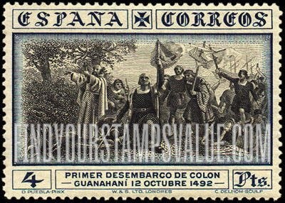 FindYourStampsValue: Columbus Arriving in America