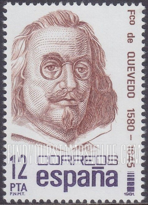 FindYourStampsValue: Famous Men: Francisco de Quevedo (1580-1645), writer.