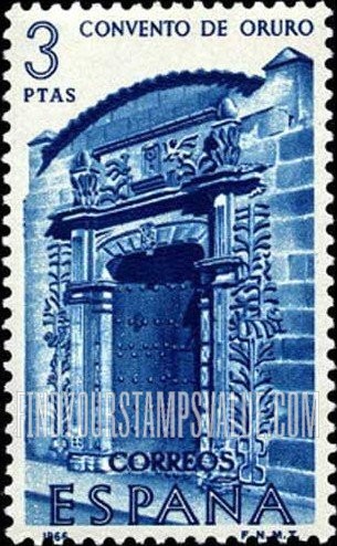 FindYourStampsValue: Builders of the New World: Portal of Oruro Convent, Bolivia
