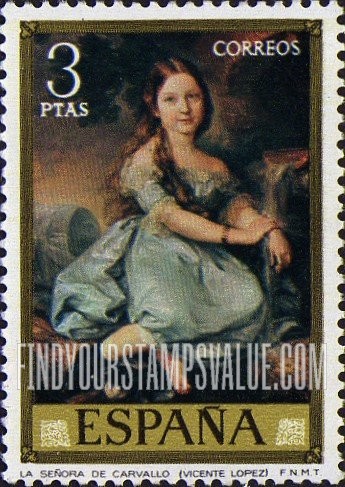 FindYourStampsValue: Stamp Day (Paintings by Vicente López y Portana (1772-1850)): Señora de Carvallo