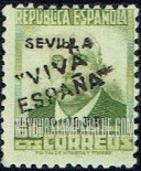 FindYourStampsValue: Revolutionary Overprints, Nationalist (Revolutionary) Forces, Seville: Emilio Castelar