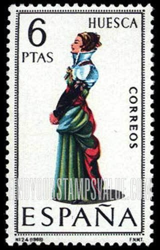 FindYourStampsValue: Regional Costumes Issue: Woman from Huesca
