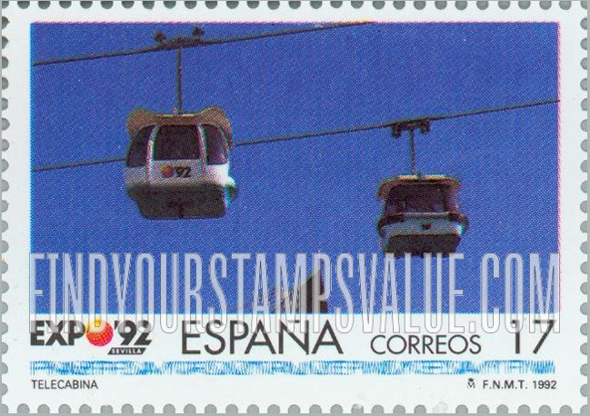 FindYourStampsValue: Expo β92, Seville: Aerial tram