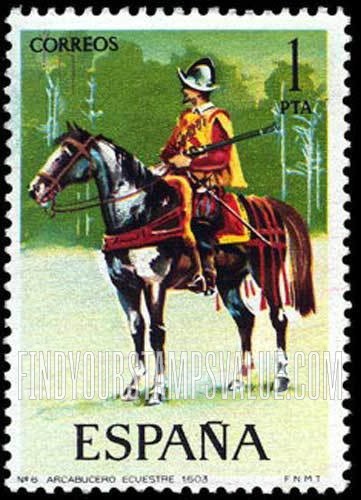 FindYourStampsValue: Uniforms: Harquebusier on horseback, 1603