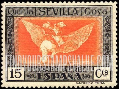 FindYourStampsValue: Air Post: Goya, Fantasy of Flight