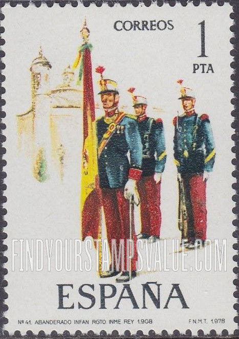 FindYourStampsValue: Uniforms: Flag bearer, 1908