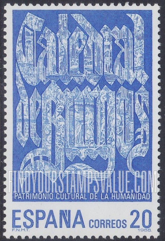 FindYourStampsValue: Sites and Cities Appearing on the UNESCO World Heritage List: Burgos Cathedral