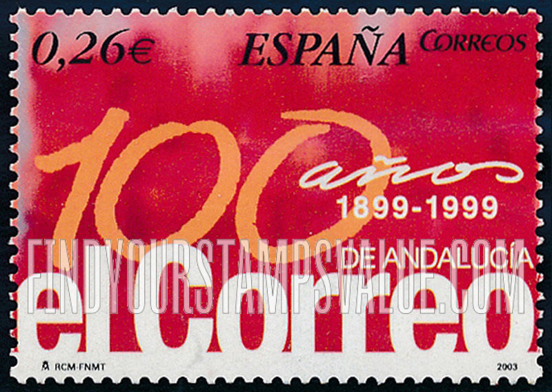 FindYourStampsValue: El Correo de Andalucia Newspaper, Centenary