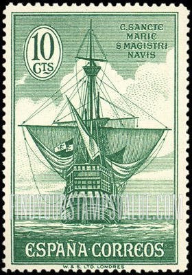 FindYourStampsValue: Stern of “Santa Maria”