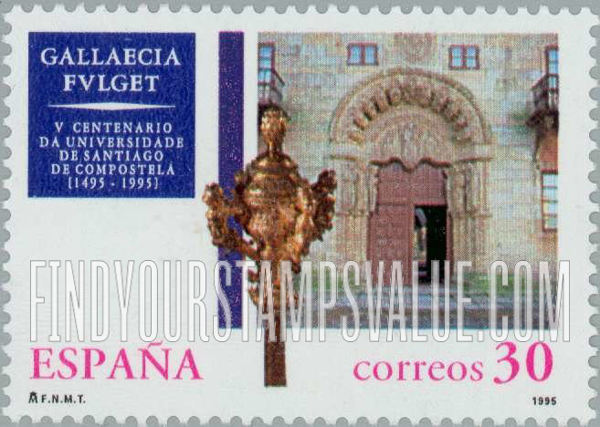FindYourStampsValue: Santiago de Compostela University, 500th Anniversary