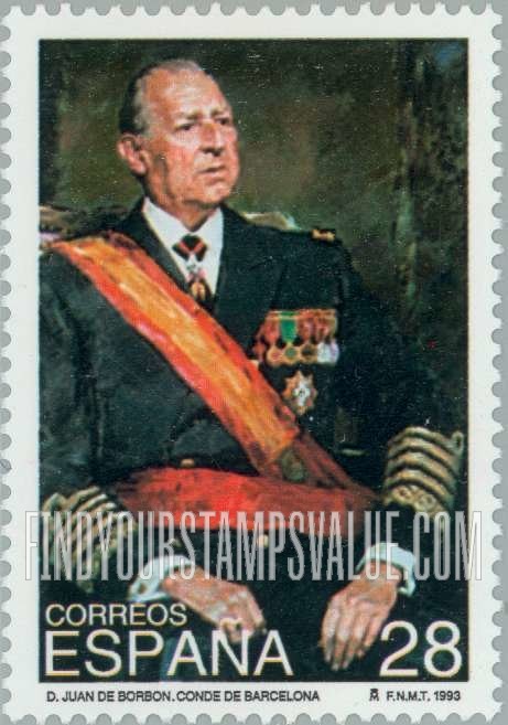 FindYourStampsValue: Don Juan de Borbon (1913-1993), Count of Barcelona