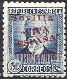FindYourStampsValue: Revolutionary Overprints, Nationalist (Revolutionary) Forces, Seville: Nicolás Salmerón