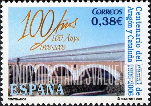 FindYourStampsValue: Aragon-Cataluña Canal, Centenary