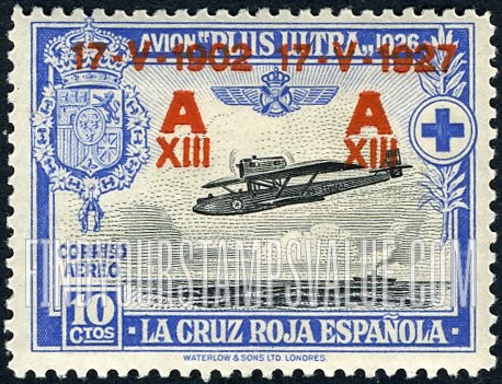 FindYourStampsValue: Semi-Postal: Coronation Silver Jubilee, Ramon Franco’s Plane Plus Ultra