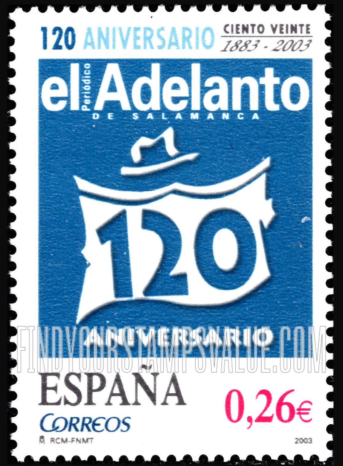 FindYourStampsValue: El Adelanto de Salamanca Newspaper, 120th Anniversary