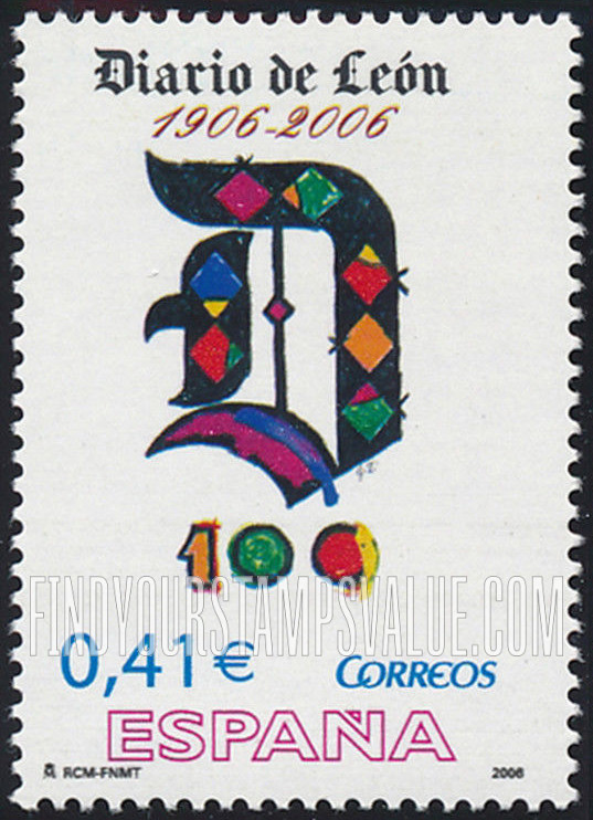 FindYourStampsValue: Diario de Léon Newspaper, Centenary