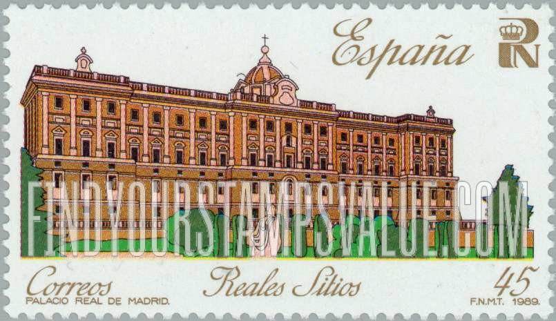 FindYourStampsValue: Sites on the World Heritage List, Royal palaces: Madrid