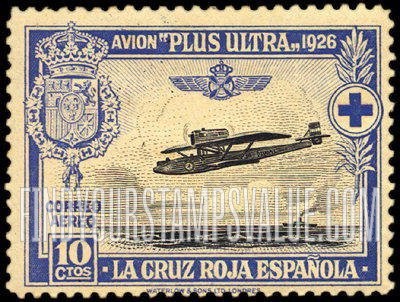 FindYourStampsValue: Air Post Semi-Postal: Red Cross, Ramon Franco’s Plane Plus Ultra